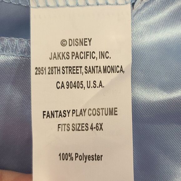 Disney Cinderella Princess Dress Girls Size 4-6/6X Blue Fantasy Play Costume - Picture 2 of 10